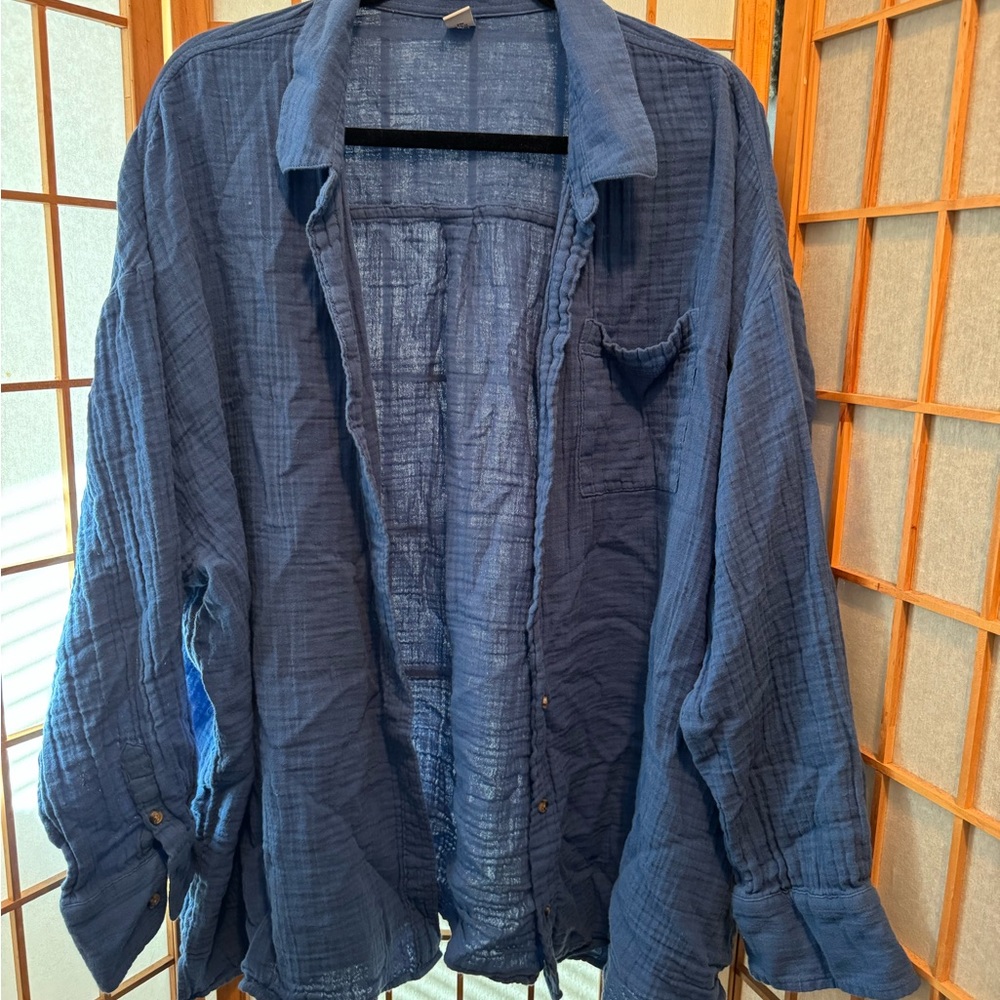 Old Navy Blue Lightweight Shirt Jacket
